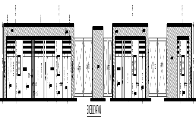 Compound Wall Side Elevation | AutoCAD DWG Design