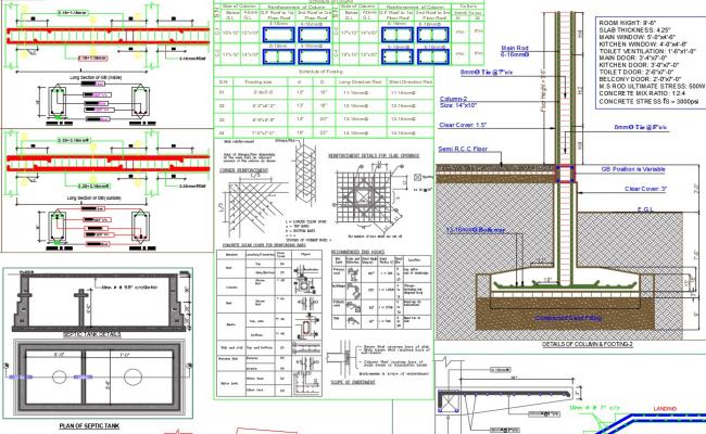 Concrete Foundation Plan CAD Drawing DWG File
