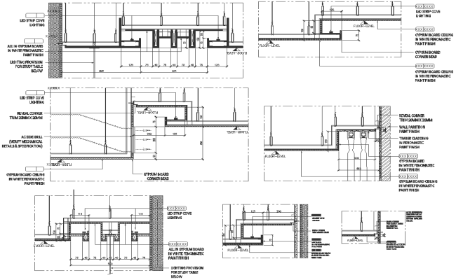 Construction material and section detail for staircase DWG AutoCAD drawing