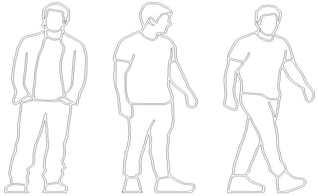 Continuous one line drawing standing man vector image