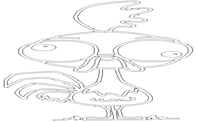 Cuckoo cartoon art design for kids bedroom dwg autocad drawing .