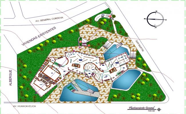 Cultural Central Mater Plan With Lnadcaping design
