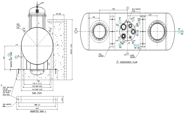 DCPNA TCAN Pure Steam Condensate of  Wrapper ring DWG AutoCAD file