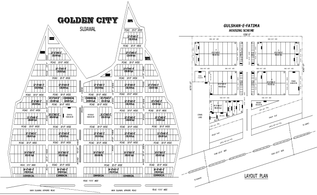 Golden City Urban Design Plotting Scheme DWG Drawing File