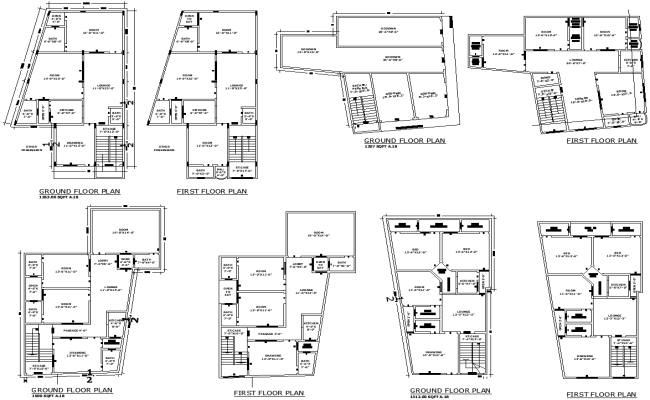 Residential Plan in DWG with Ground Floor Godown Design