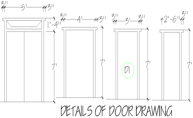 Detail of Door Drawing AutoCAD DWG File