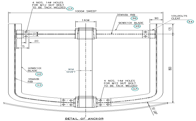 Details of anchors design dwg autocad drawing .