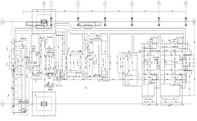 Dimension detail for public building detail DWG 