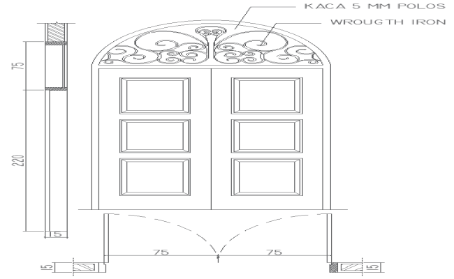 Door Elevation Layout Drawing AutoCAD DWG Download