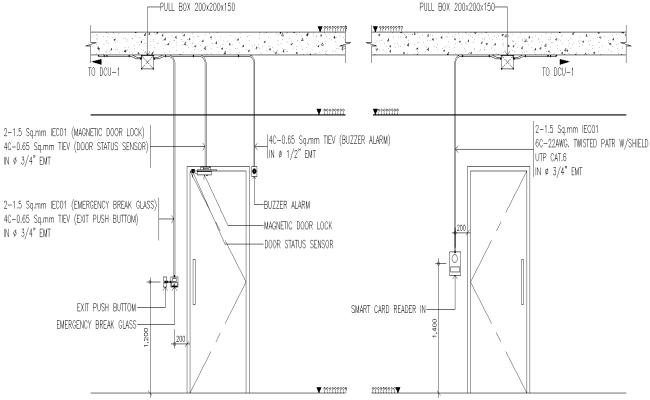 Door Status Sensor Detail DWG AutoCAD file