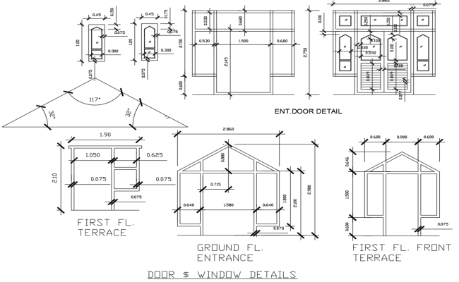 Residential House Door and Window Design in DWG Format