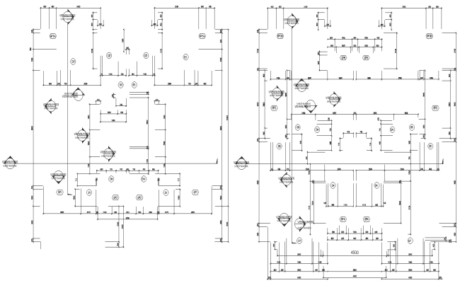 Door layout plan with Air circulation detail DWG AutoCAD file