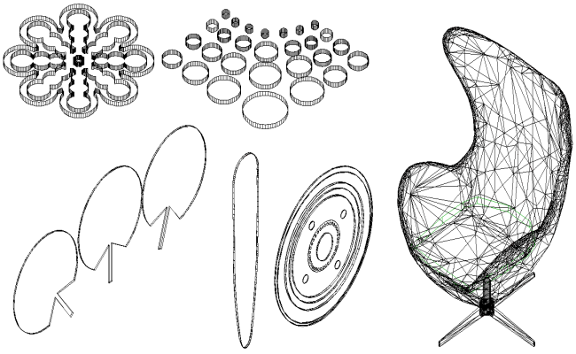 Download 3D Chair Wendell Castle Design | DWG AutoCAD CAD Drawings & Files