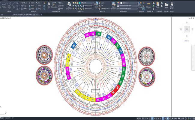 AutoCAD DWG Vastu Chakra File with Precise Layouts for Architects