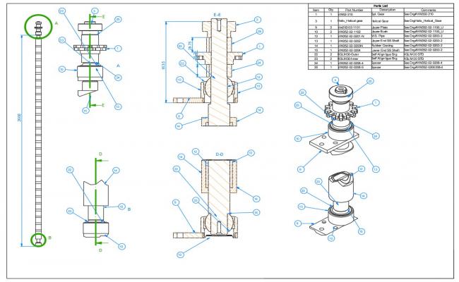 Drive Roller Assembly Sample Free DWG File