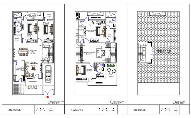 Duplex House Plan DWG File