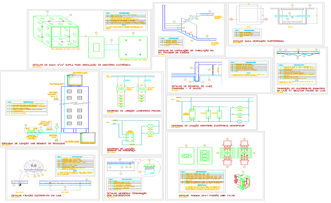 Electrical Installation and Wiring Detail in CAD DWG File