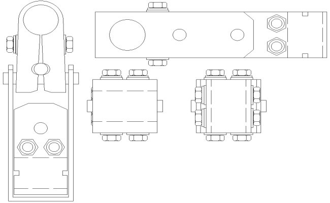 Electrical junction box layout design in AutoCAD DWG File