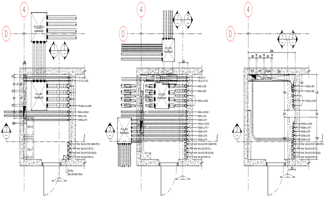 Electrical Room Layout For Different Floor Detail DWG AutoCAD file