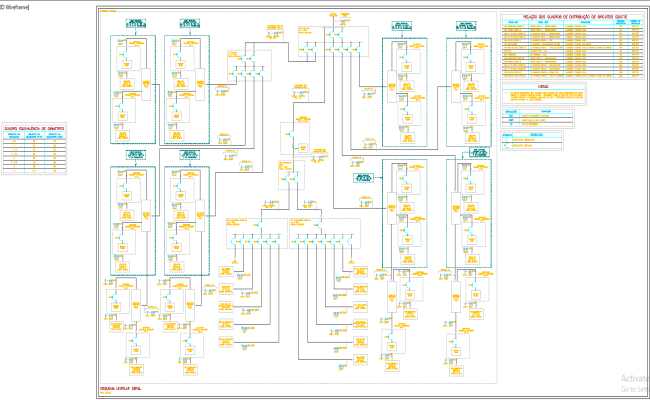 Electrical Single-Line Diagram Power Distribution DWG File