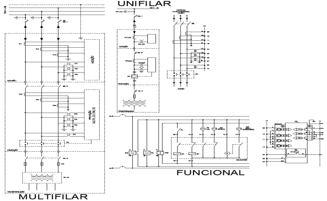 Electrical Wiring Layout in Diagram Plan with CAD File 