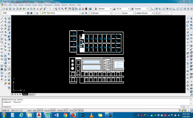 Elevation of commercial building