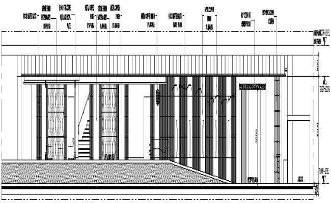 Hall Elevation with Wooden & Channel Detail DWG | Cadbull