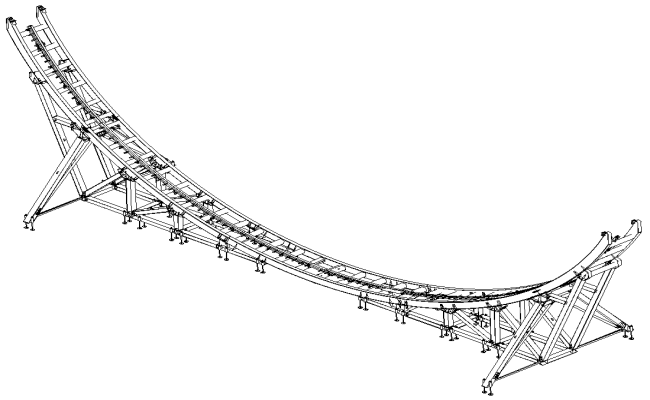 Elevation of Roller Coaster Detail DWG AutoCAD file
