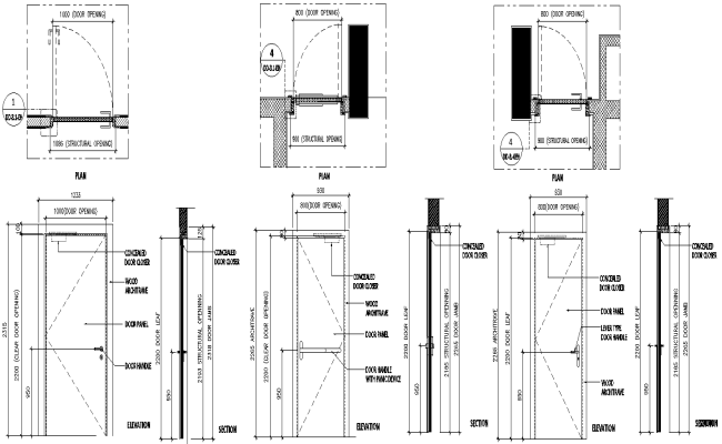 Event Hall Door Plan and Elevation Detail DWG AutoCAD file