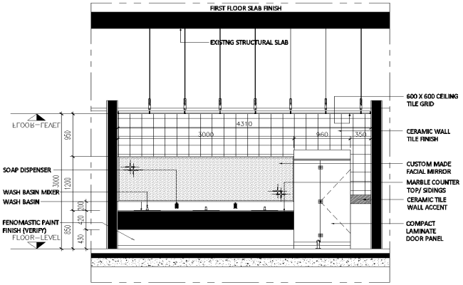 Existing structural slab details dwg autocad drawing .