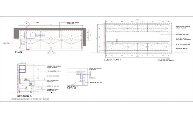 FITTED WASHBASIN WITH STORAGE UNIT