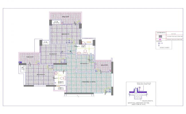 FLOORING DETAILS OF FLAT