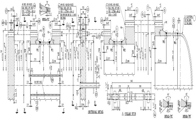 Fabrication Detail for heat Exchanger  DWG AutoCAD file