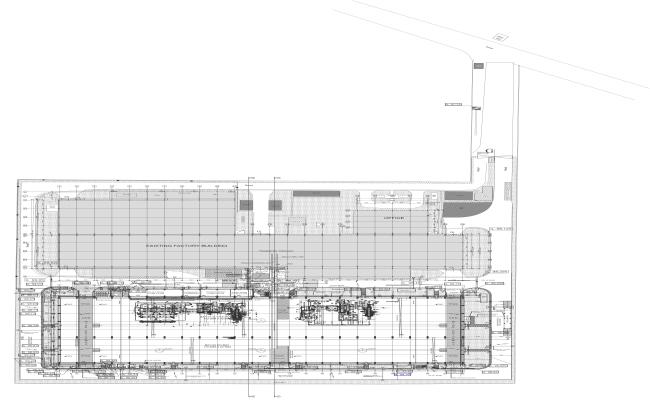 AutoCAD 2D drawing of cross section A of the factory with dimensions ...