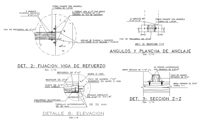 False beam fixing details cad drawing is given in this cad file. Download this 2d cad file now.