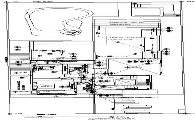 Famous Layout Design with Swimming Pool Plan AutoCAD DWG