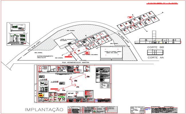 Fire Protection Plan for School Building in AutoCAD File