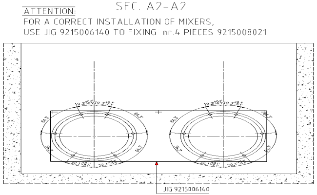 Flash mixer detail Section DWG AutoCAD file