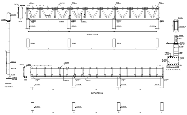 Floor Beam Layout Details AutoCAD DWG File