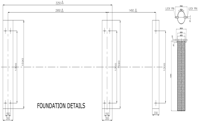 Foundation Detail of Vaccum Dryer DWG AutoCAD file