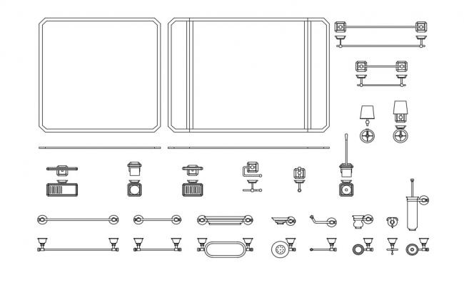 Free CAD Blocks Bathroom Accessories 