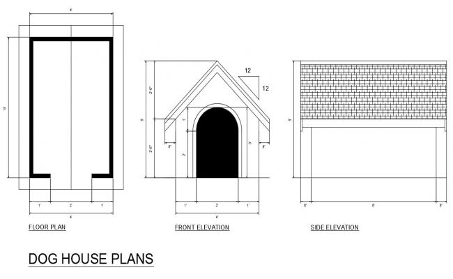 Free Download Dog House Plan