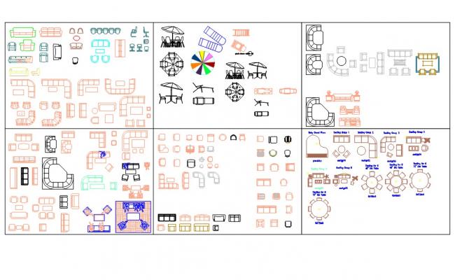 Furniture Free CAD Drawing