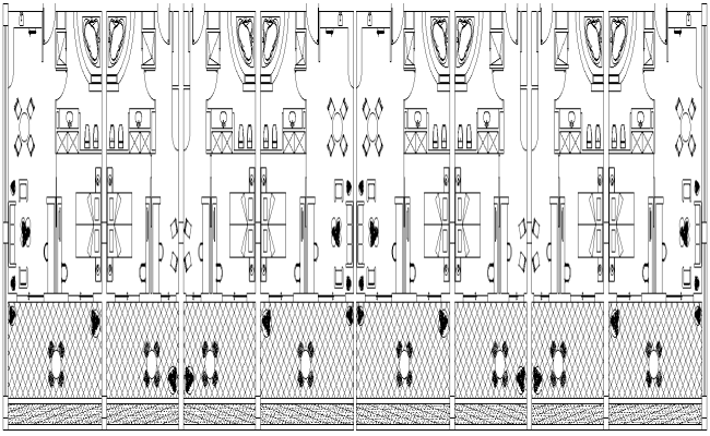 Furniture Layout plan of Hotel with balcony detail DWG AutoCAD file