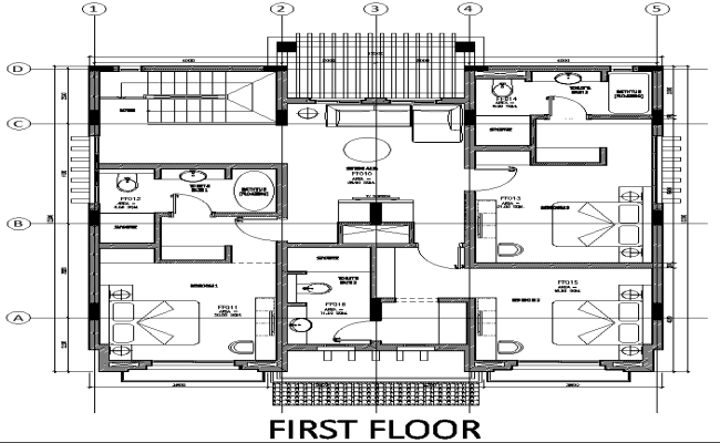AutoCAD house furniture layout options in DWG format