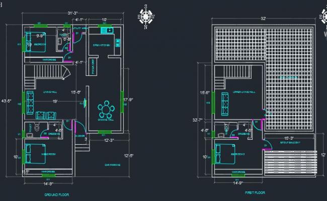 G+1 Optimum Space Residential Building (3B2HK) 