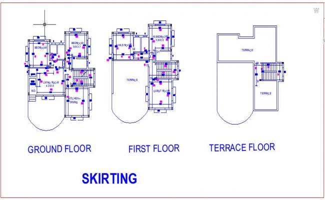 G+1 Detail Plan Skirting Layout