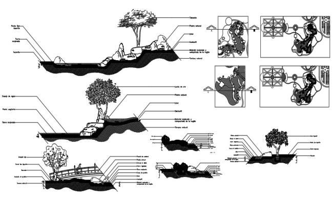 Garden automation and landscaping details dwg file
