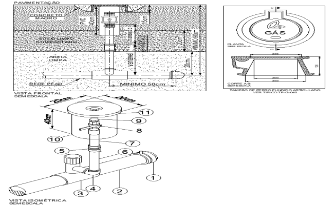 Gas Pipeline Connection Details AutoCAD DWG