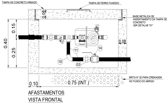 Gas Pipeline Valve Chamber Layout with Connection Details AutoCAD DWG